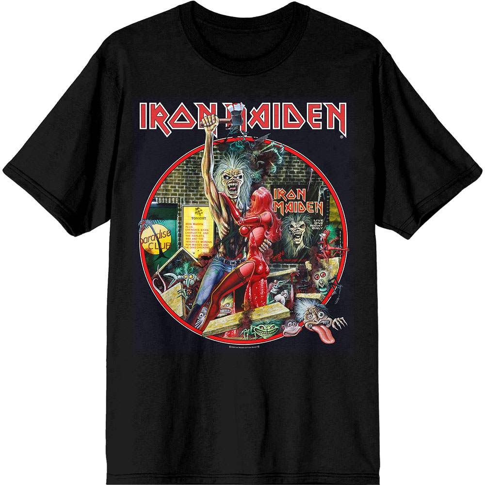 Iron Maiden - Paradise Club Circle Mens Tshirt - Black
